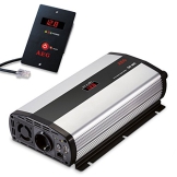 AEG 97120 Sinus-Spannungswandler SW 600 Watt, 12 Volt auf 230 Volt, mit LCD-Display, USB Ladebuchse, Fernsteuerungsmodul und Batteriewächterfunktion -