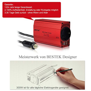 BESTEK® KFZ Wechselrichter 300W Inverter 12V auf 230V - Spannungswandler  Test 2021